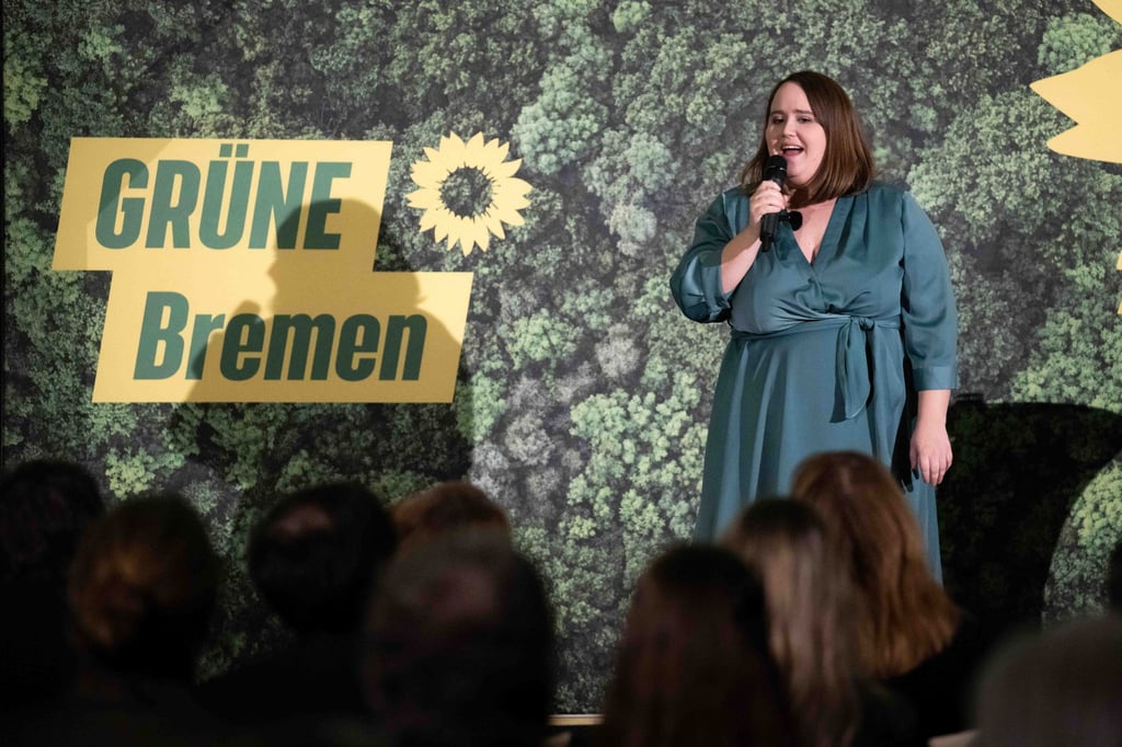 Ricarda Lang, Bundesvorsitzende von Bündnis 90/Die Grünen, spricht.
