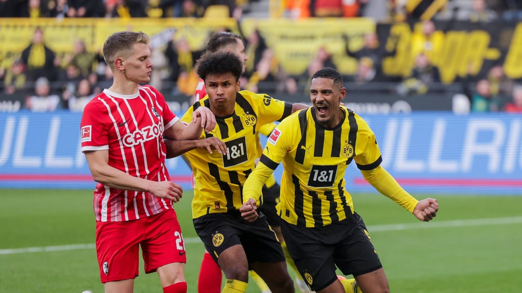 Sébastian Heller erzielte gegen Freiburg sein erstes Saisontor für den BVB.