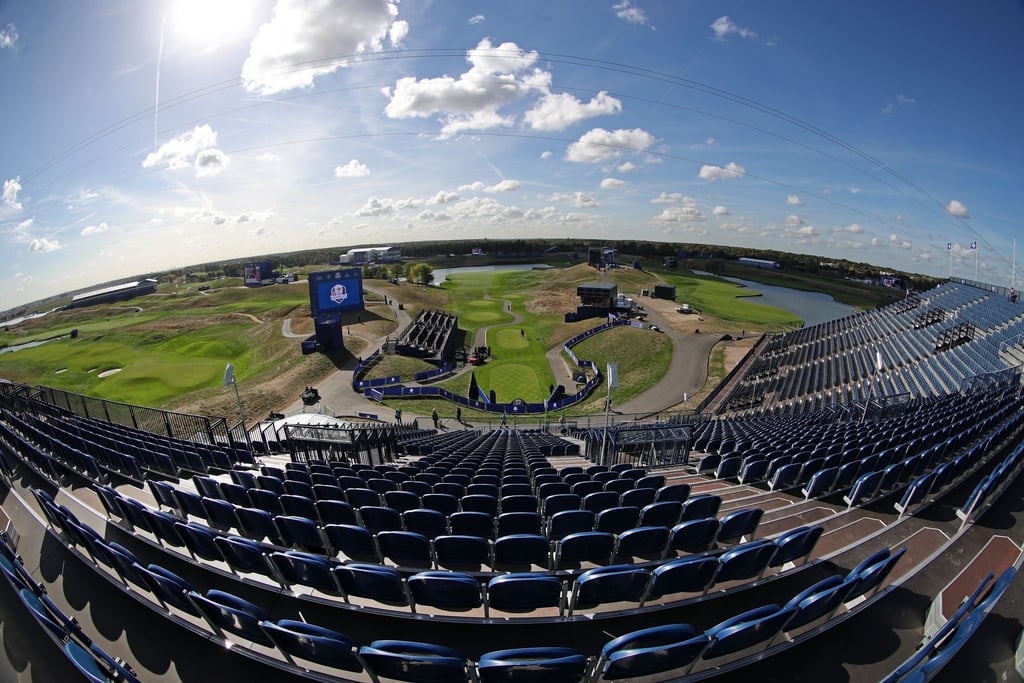 Ein Blick über die Anlage im Le Golf National in Paris.