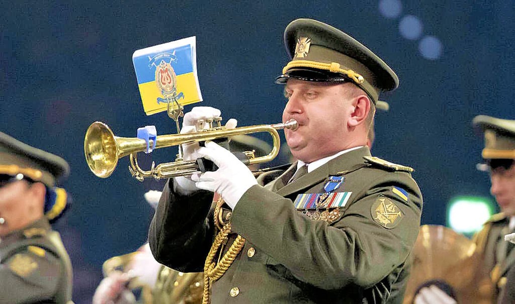An der Musikparade in der Getec-Arena in Magdeburg nehmen am Freitag, 10.2.2023, auch Musiker aus der Ukraine teil.