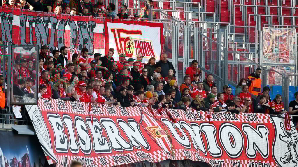 Union-Fans in Leipzig.