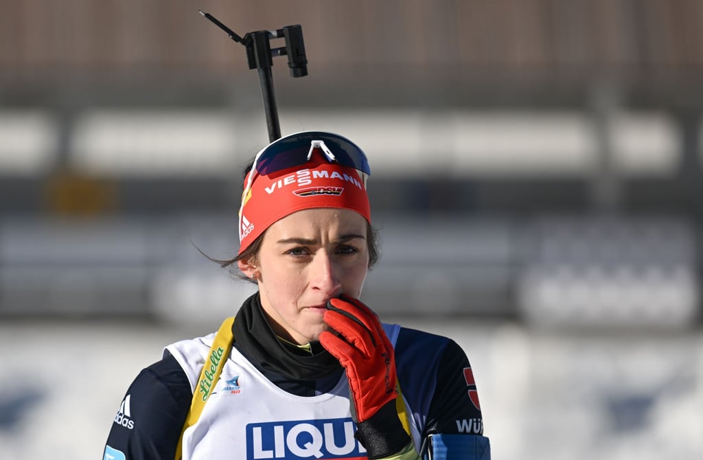 Biathletin Vanessa Voigt hofft auf eine starke Leistung beim Schießen.