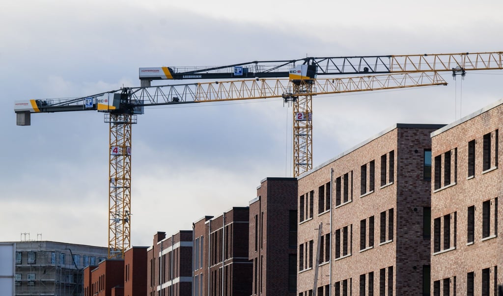 Mehrfamilienhäuser werden gebaut.