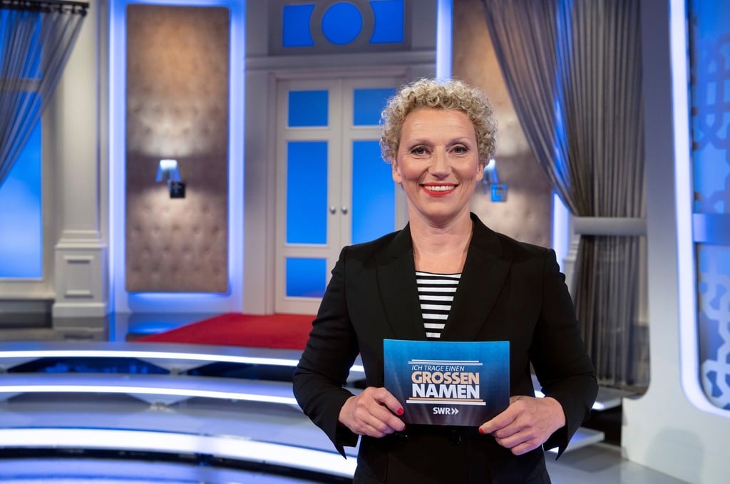 Julia Westlake zum letzten Mal im Quiz „Ich trage einen großen Namen“.