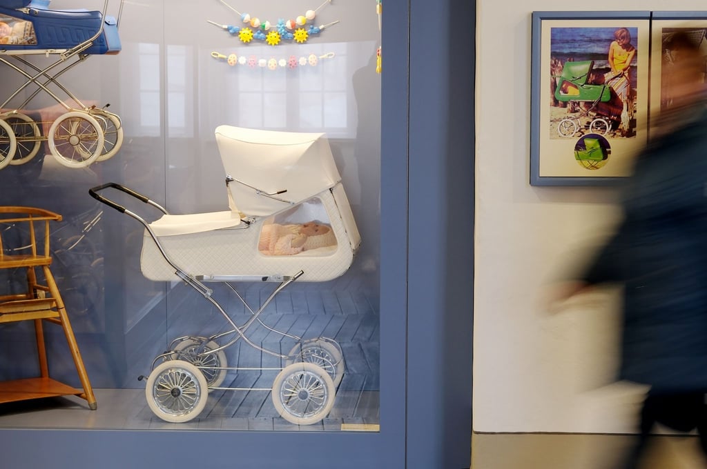 Der DDR-Kinderwagen „Panorama“ vom Zeitzer Hersteller „Zekiwa“ aus dem Jahr 1981, damals ein Spitzenmodell, wird im Deutschen Kinderwagenmuseum ausgestellt.
