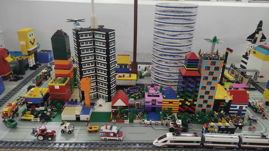 Eine Stunde stand die bunte Skyline, bevor sie wieder abgebaut wurde. 