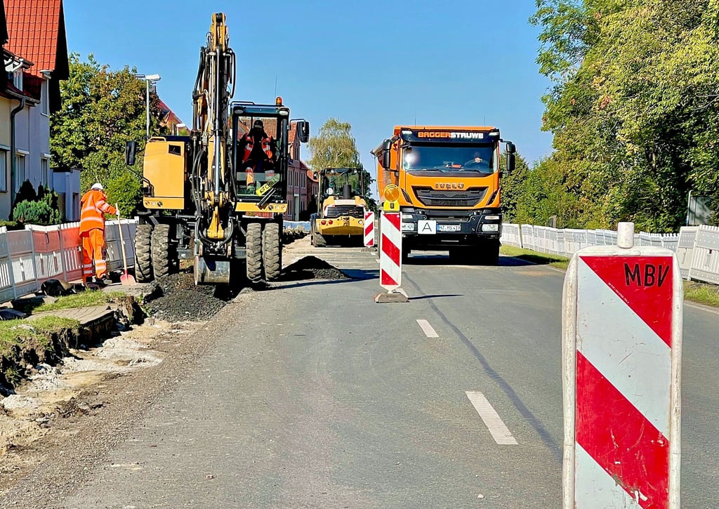 Die Straßensanierung in Harsleben wird in wenigen Tagen fortgesetzt.