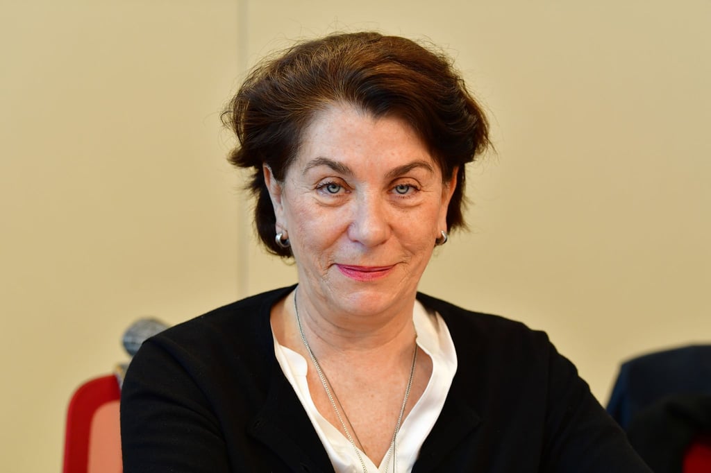 Kirsten Niehuus, Geschäftsführerin Filmförderung des Medienboards Berlin-Brandenburg, vor einer Pressekonferenz.