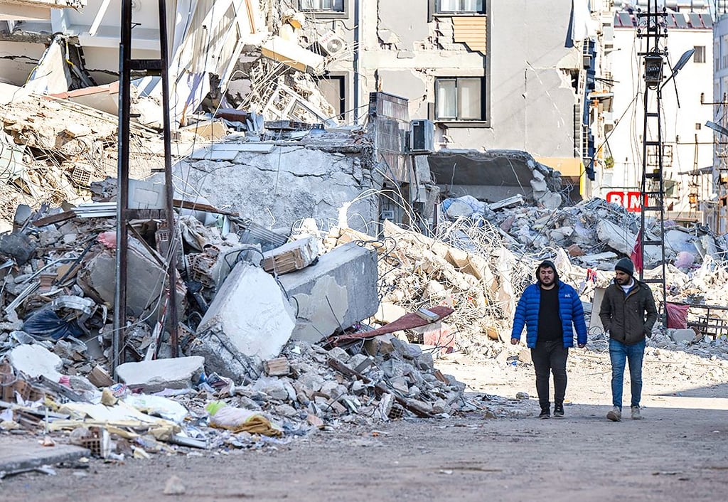 Die Zerstörung im Erdbebengebiet der Türkei ist groß. So wie hier in der Stadt Kirikhan.