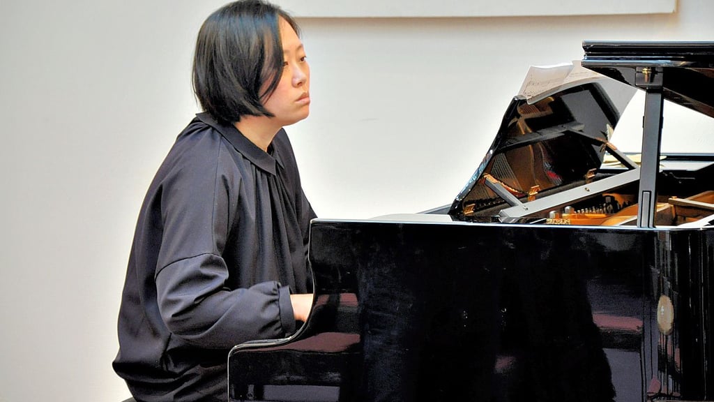 Haesung Bahr von der Musik- und Kunstschule Stendal spielte ein Teil der Musik am Dienstag live.