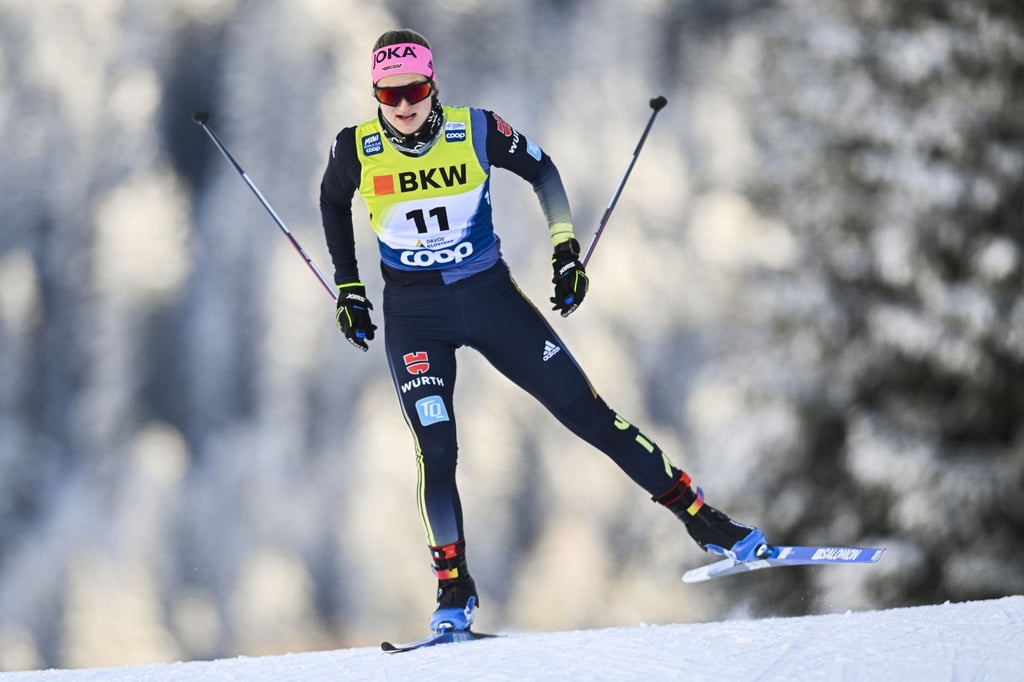 Langläuferin Laura Gimmler wird Sechste beim Sprint.