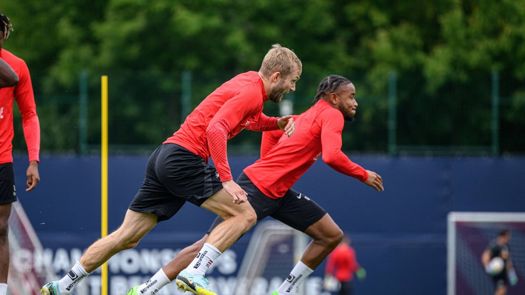 Konrad Laimer und Christopher Nkunku sind gegen Wolfsburg beide einsatzbereit.