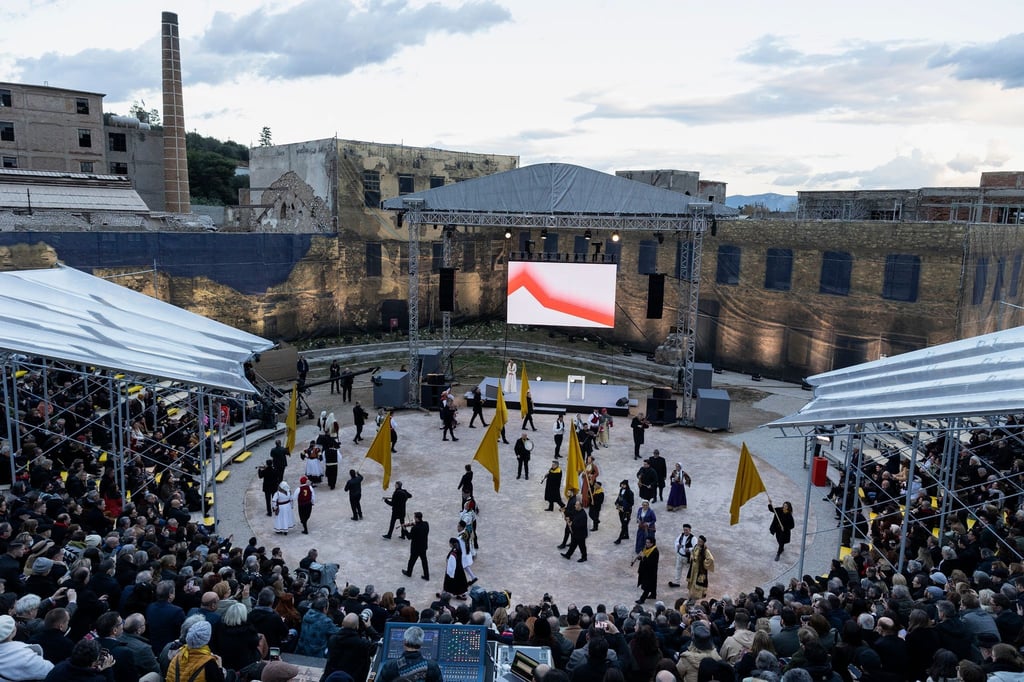 Eröffnungszeremonie für die Kulturhauptstadt Europas 2023 in der Stadt Eleusis westlich von Athen.