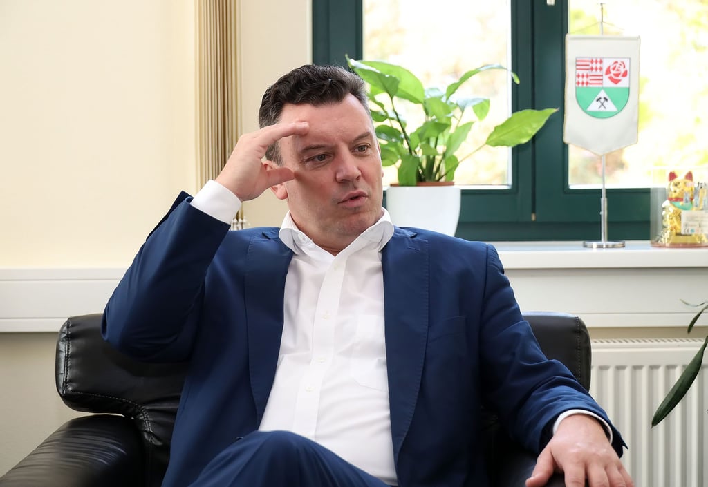Landrat André Schröder beim Interview im Oktober 2021.