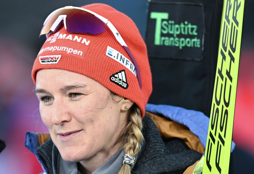 Denise Herrmann-Wick aus Deutschland nach dem Rennen.