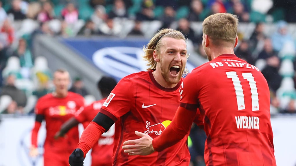 Traf früh nach Einleitung von Werner: Leipzigs Schütze zum 1:0 Emil Forsberg