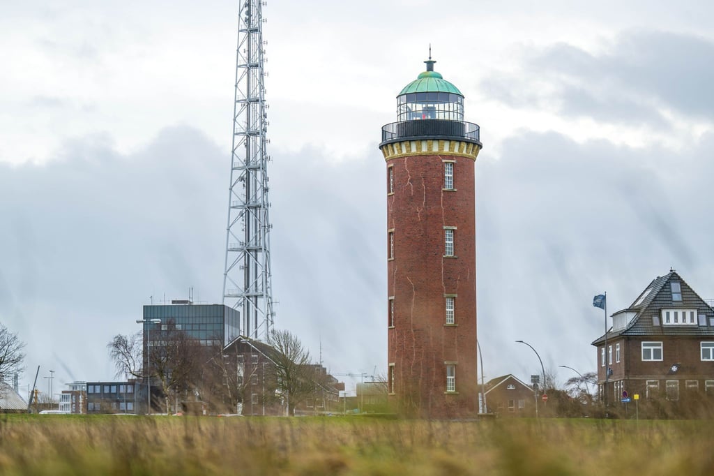 Der „Hamburger Leuchtturm" am Hafen.