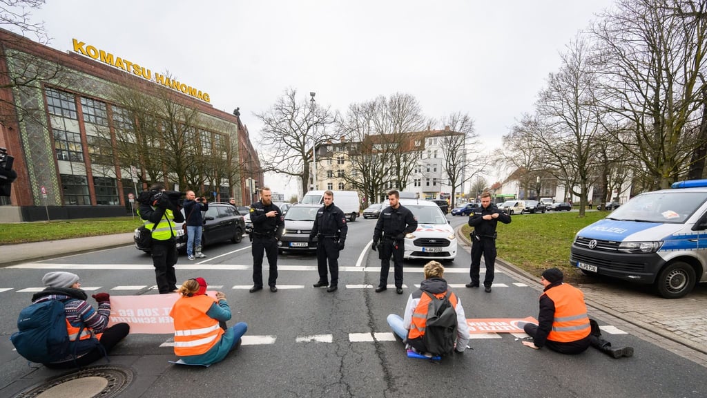 Aktivisten der Gruppierung „Letzte Generation“.