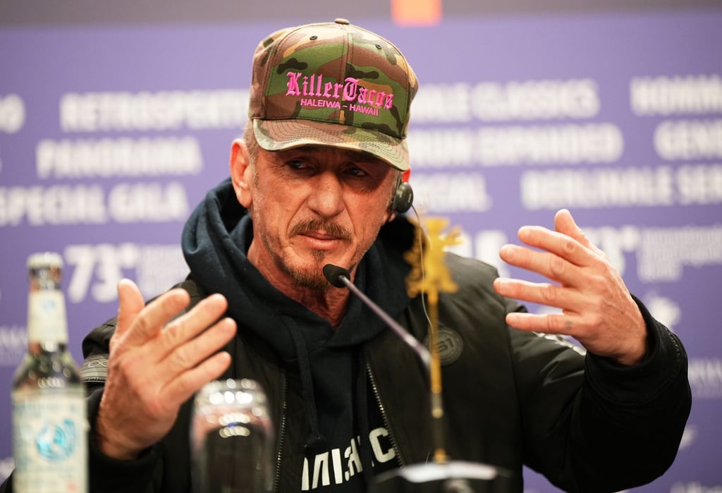 Sean Penn spricht auf der Berlinale über seinen Dokumentarfilm „Superpower“, der in der Ukraine entstanden ist.