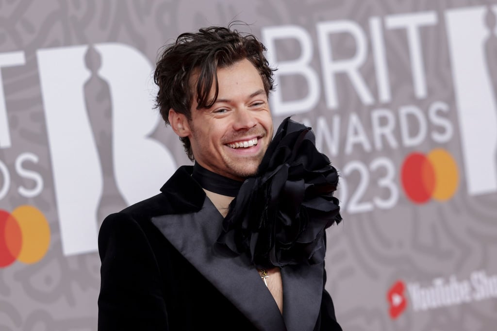 Harry Styles bei seiner Ankunft bei den Brit Awards 2023.