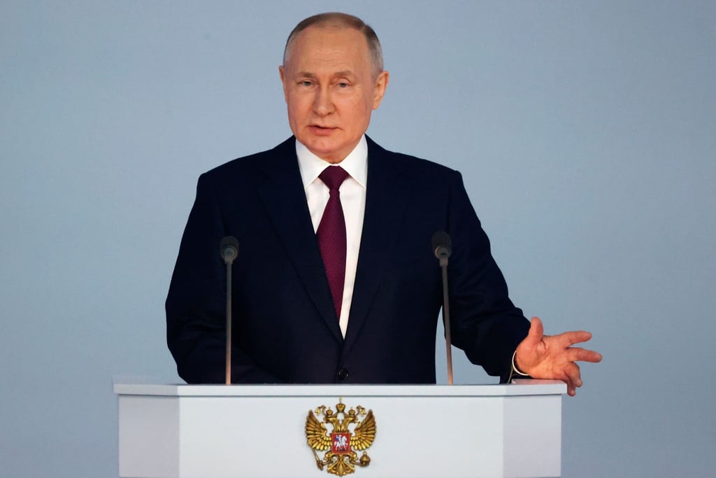 Russlands Präsident Wladimir Putin hält kurz vor dem Jahrestag des von ihm befohlenen Kriegs gegen die Ukraine eine Rede zur Lage der Nation.