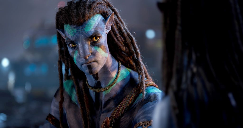 Sam Worthington als Jake Sully in einer Szene des Films „Avatar 2: The Way Of Water“. Der Film ist der umsatzstärkste in Deutschland.