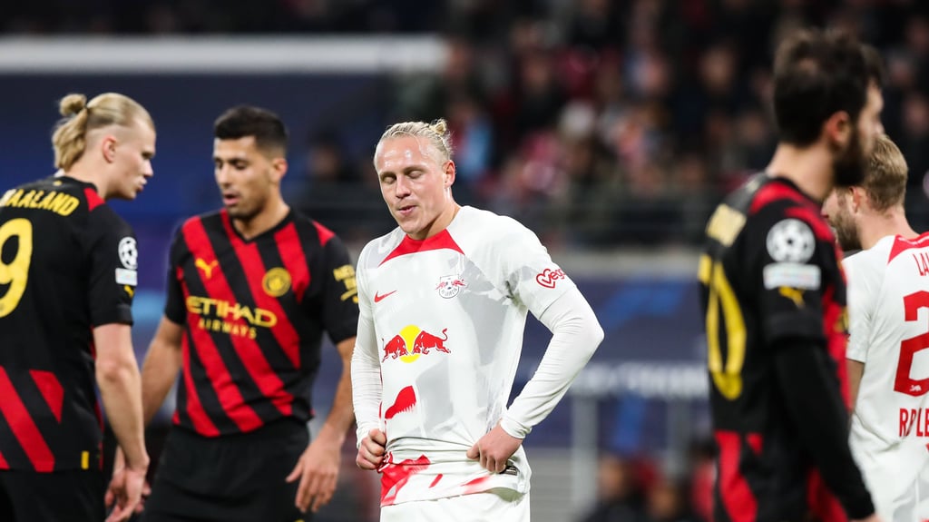 Xaver Schlager (M.) zum Fehlpass vor dem 0:1 gegen Man City: „Der Puls ist hoch, dann macht man Fehler"