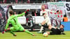 Knapp am langen Pfosten und dem 3:1 gegen Eintracht Frankfurt vorbei: RB-Profi Konrad Laimer