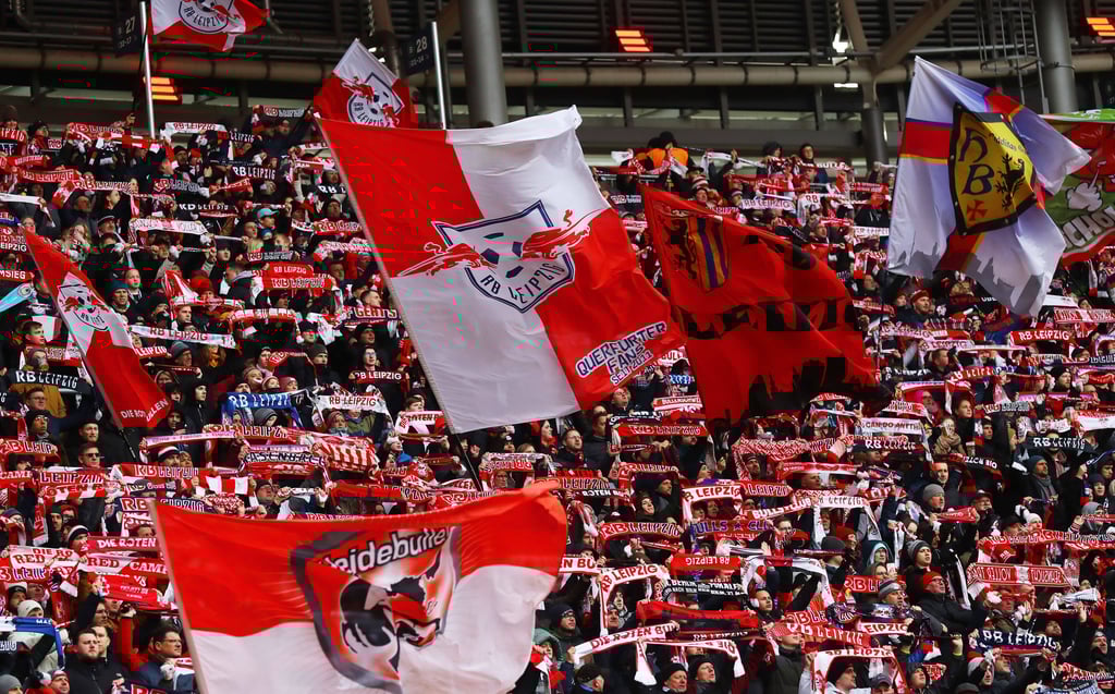 Die Fans von RB Leipzig beim Heimspiel gegen Eintracht Frankfurt.