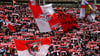 Die Fans von RB Leipzig beim Heimspiel gegen Eintracht Frankfurt.
