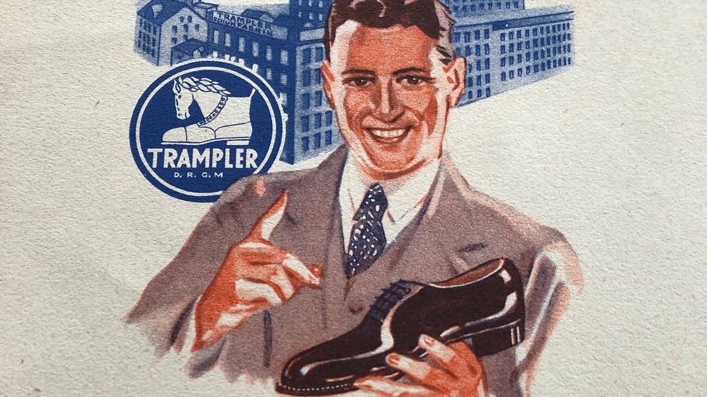 Das historische Prospekt der Weißenfelser Trampler-Schuhfabrik