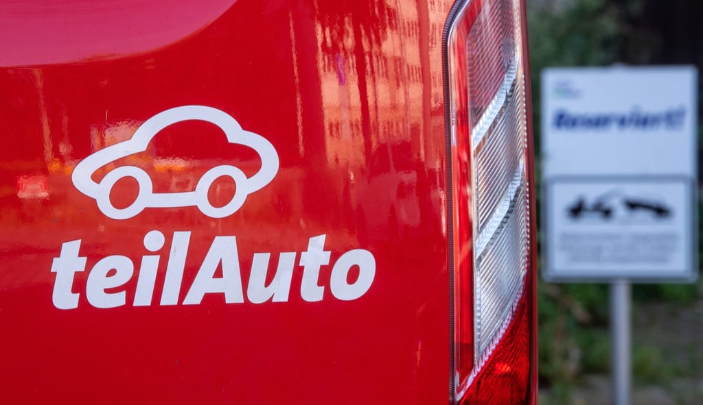 Ein Transporter des Carsharing-Anbieters Teilauto.