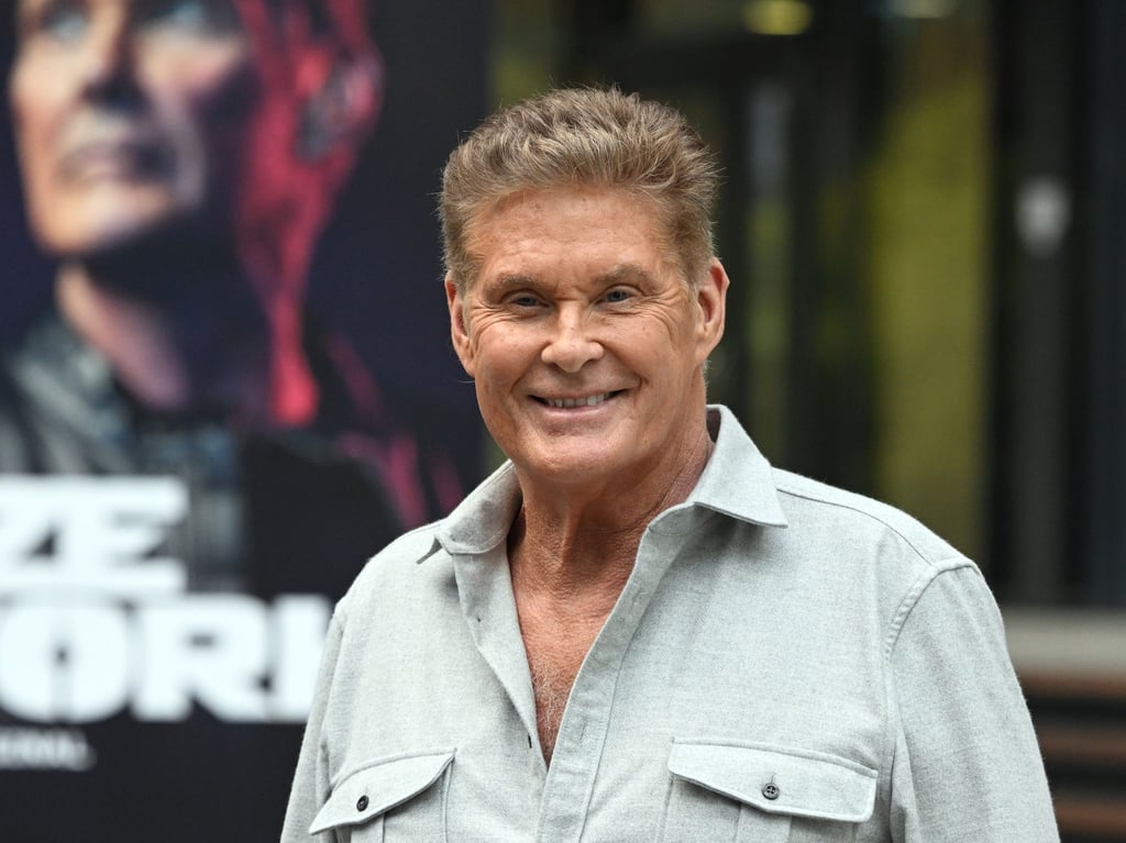 US-Sänger David Hasselhoff in Köln bei der Vorstellung der RTL+-Produktion „Ze Network“.