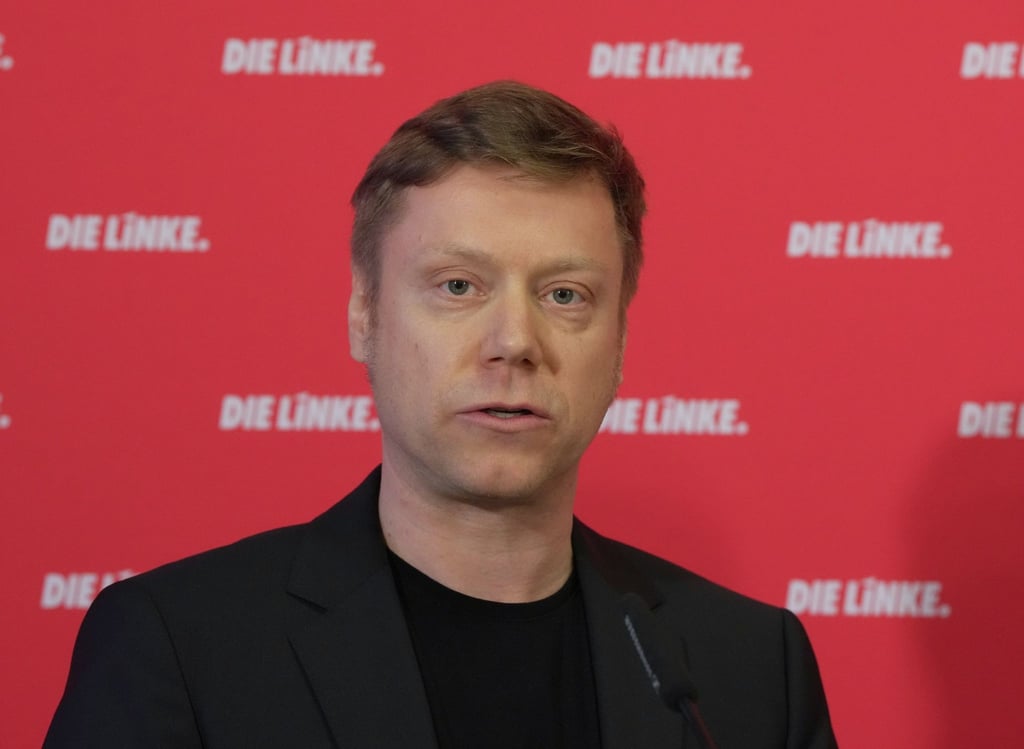 Martin Schirdewan, Co-Bundesvorsitzender der Partei Die Linke, spricht während einer Pressekonferenz.