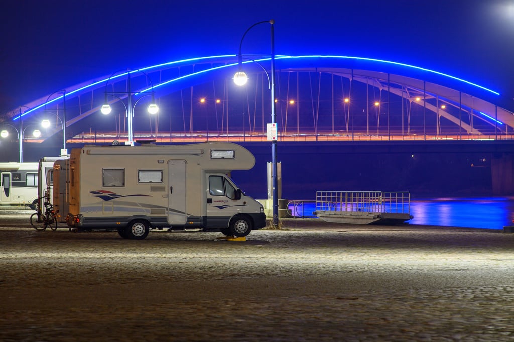 Caravan-Stellplatz am Magdeburger Petriförder.