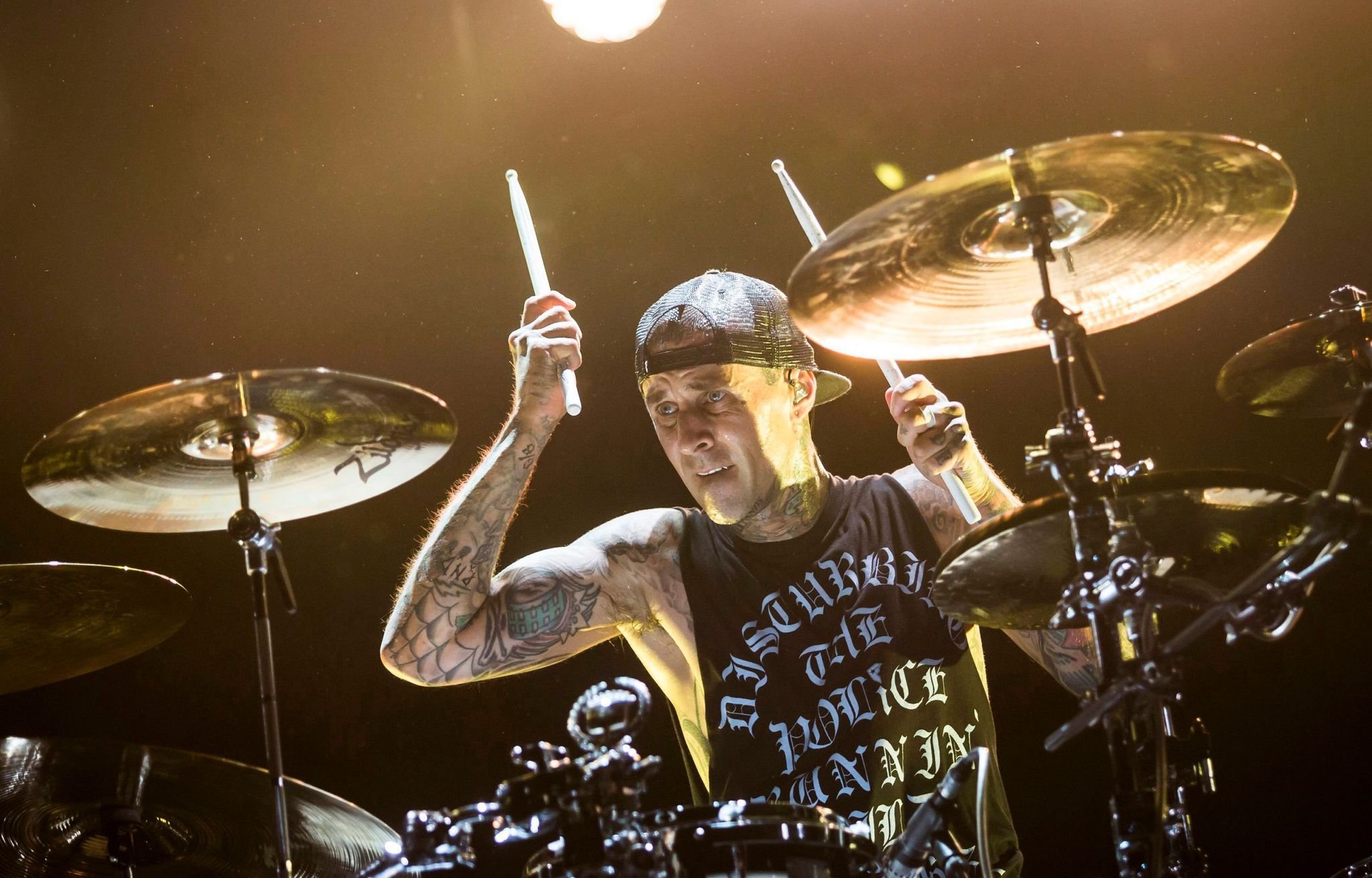 Blink-182-Schlagzeuger Travis Barker anBlink-182-Schlagzeuger Travis Barker an  