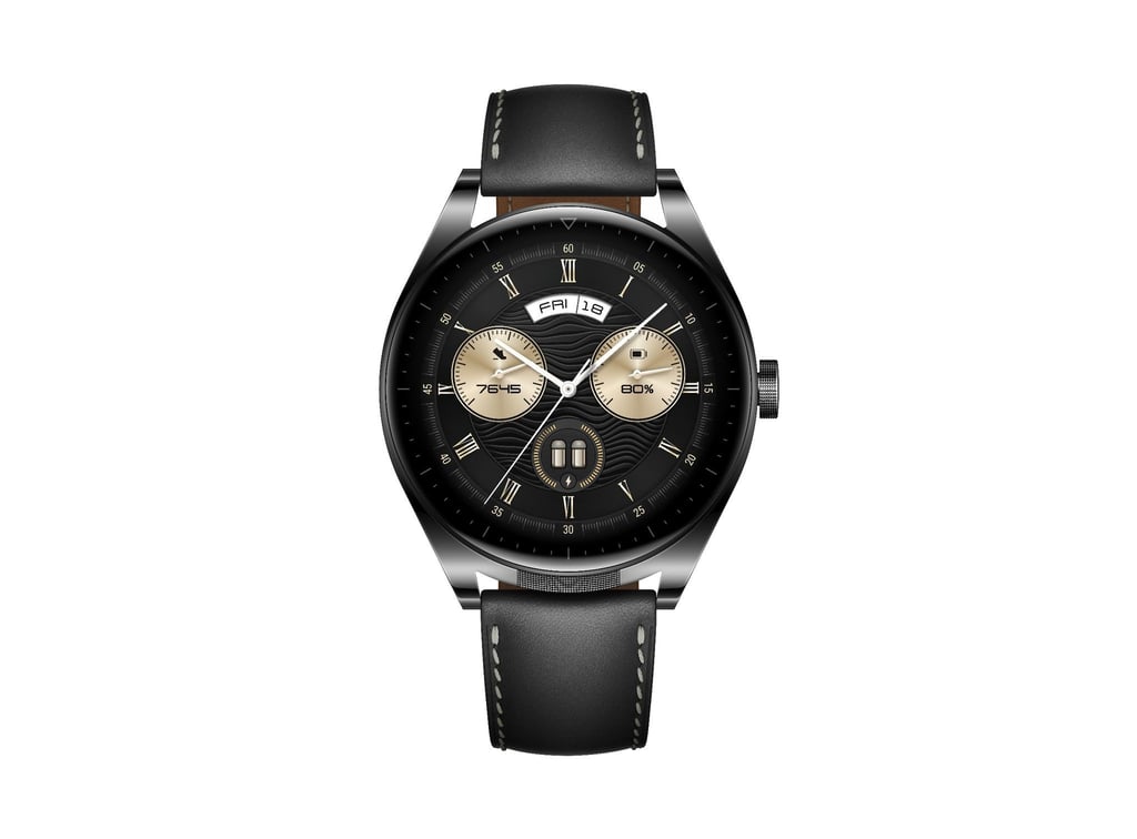 War was? - Der Huawei Watch Buds sieht man ihr „Geheimnis“ nicht an. Wer genauer hinsieht, dem fällt höchstens auf, dass sie mit knapp 1,5 Zentimeter Dicke etwas klobiger ausfällt als andere Smartwatches.