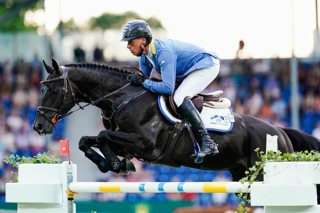 Christian Ahlmann auf dem Pferd Solid Gold.