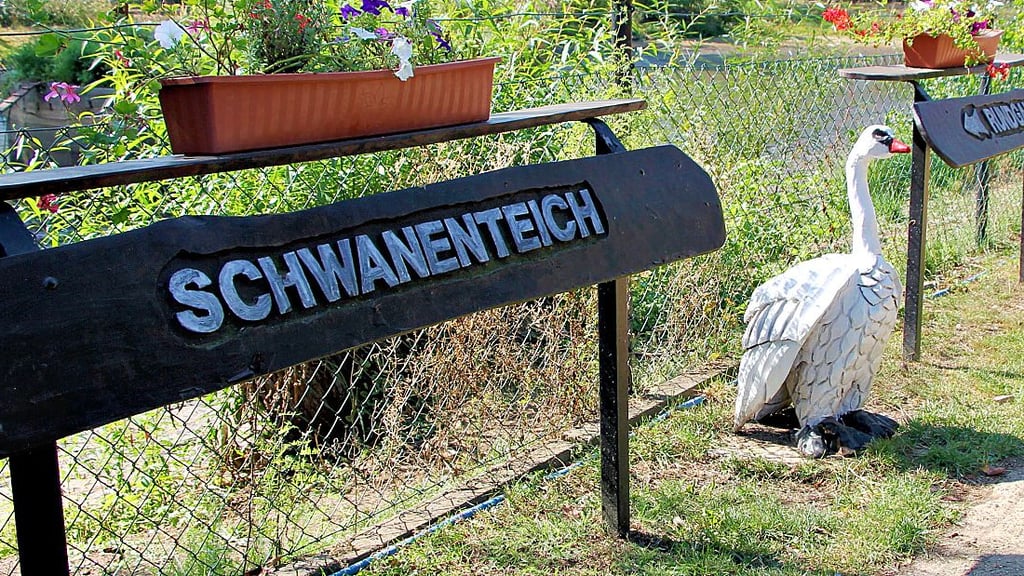 Dieser hölzerne Schwan wurde in Jessen gestohlen.