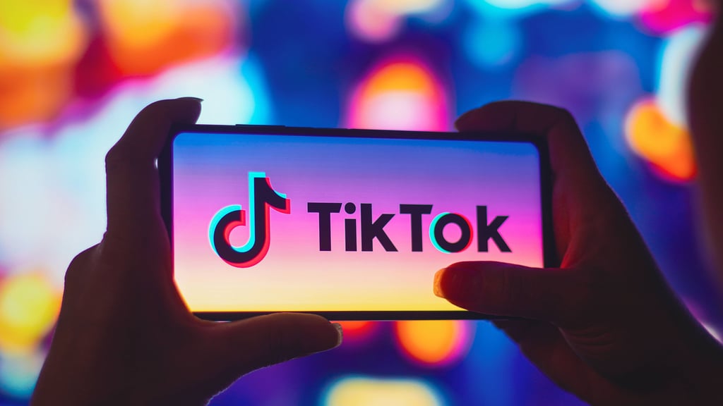 Das Logo der App TikTok ist auf einem Mobiltelefon zu sehen..