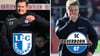 FCM-Trainer Christian Titz und SC Paderborn-Chefcoach Lukas Kwasniok.