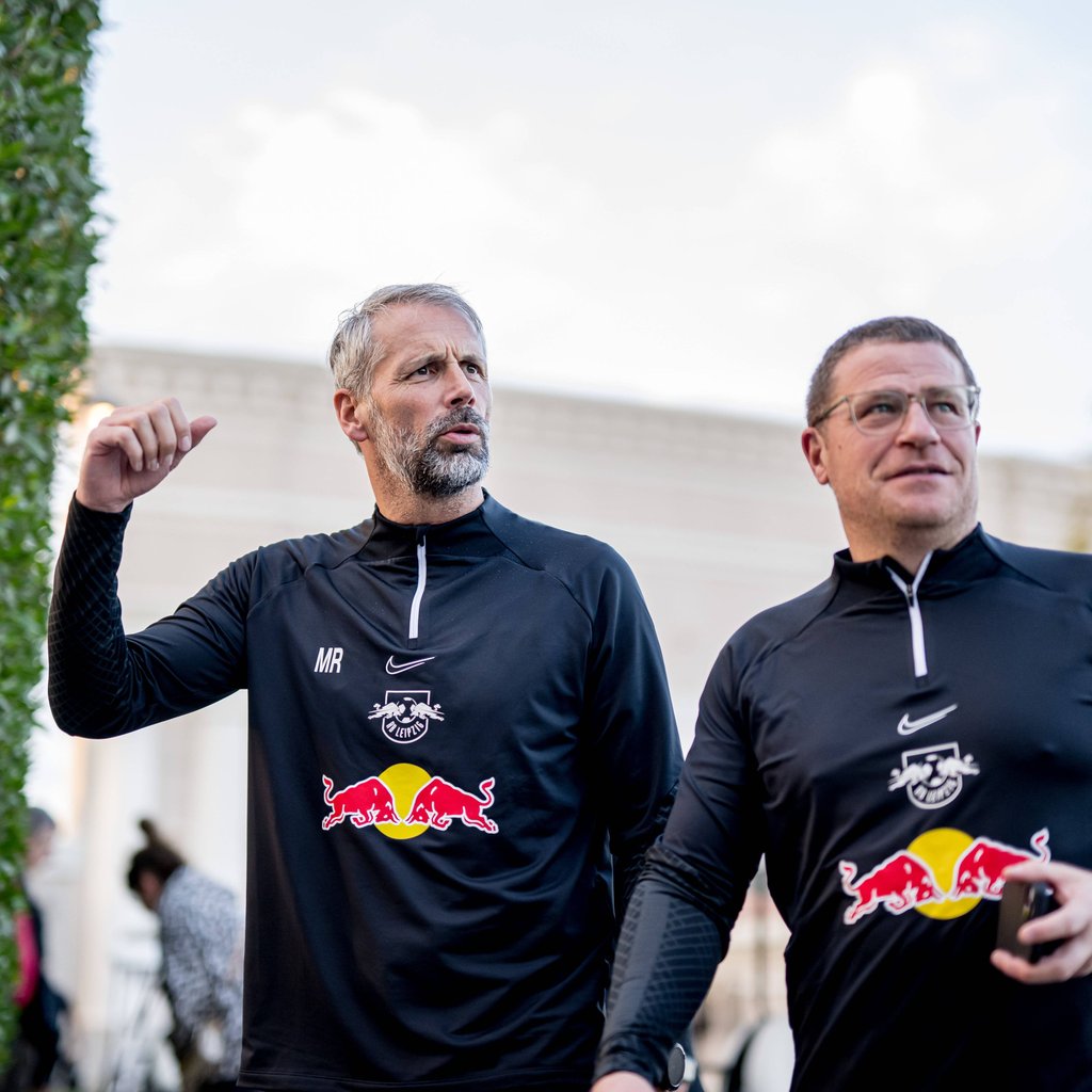 Tragen jetzt statt der Raute den Bullen auf der Brust: Marco Rose und Max Eberl.
