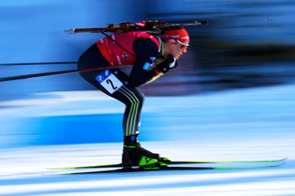Denise Herrmann-Wick ist beim Weltcup in Östersund im Einzel auf den dritten Platz gelaufen.