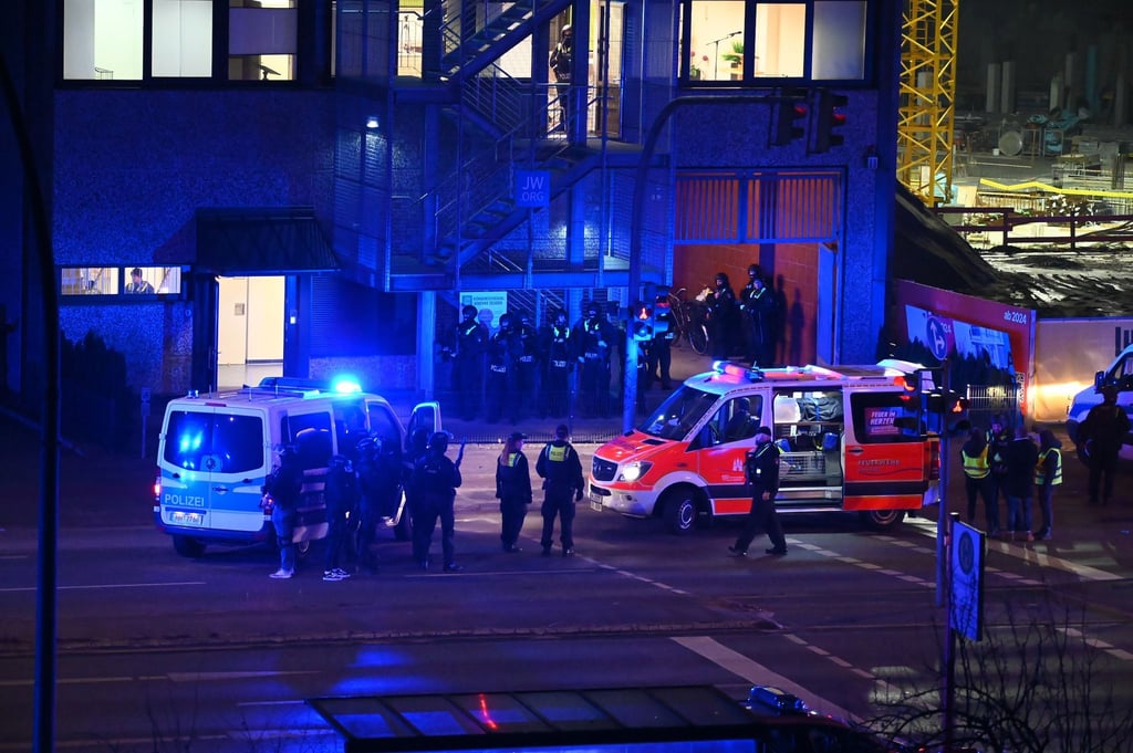 Blick auf den Einsatzort in Hamburg.