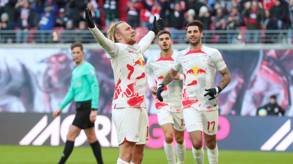 Traf vom Elfmeterpunkt gegen Gladbach: RB-Routinier Emil Forsberg