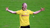 Erling Haaland jubelt nach seinem Tor zum 2:0 im DFB-Pokalfinale 2021.