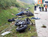 Bei dem Unfall   kamen drei Biker der Motorradfreunde Grunau aus Hohenmölsen ums Leben. 