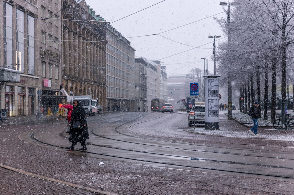 Schneeschauer in Leipzig (Symbolbild)