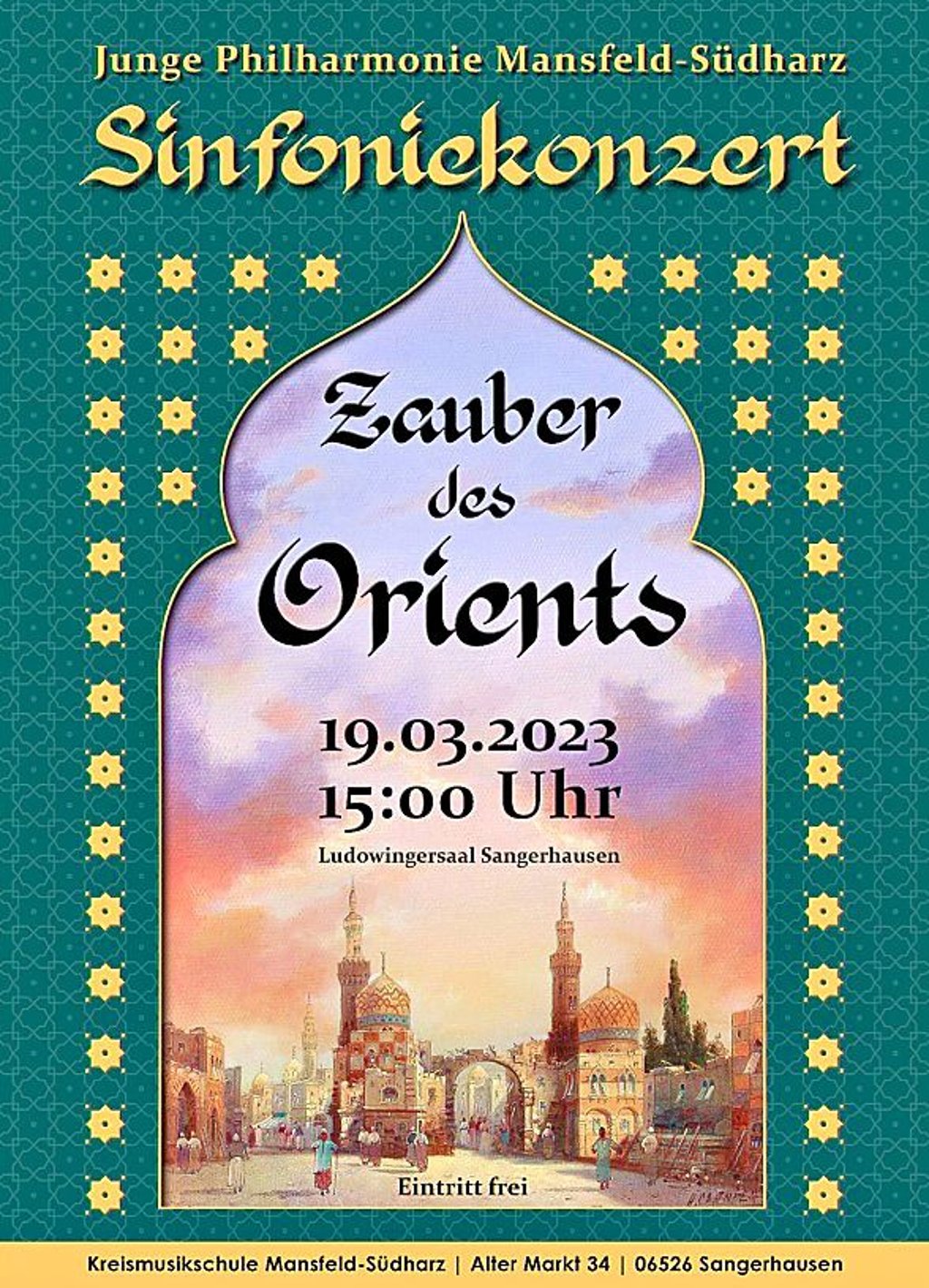 Ein Plakat für das Konzert Jungen Philharmonie