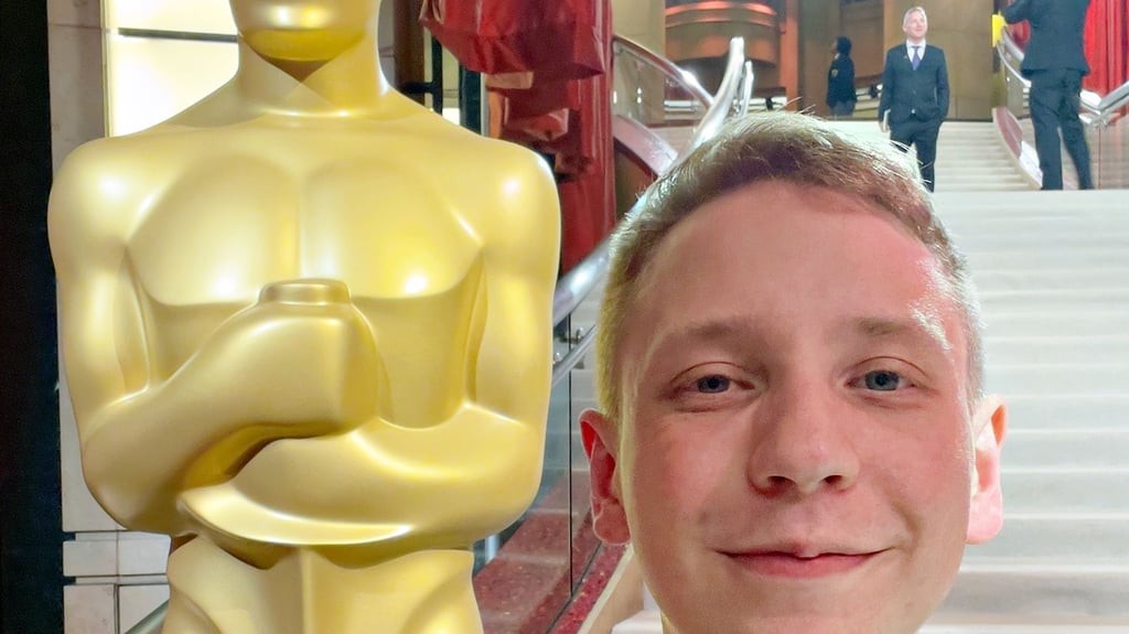 Lukas Hippe von der Dessauer Firma Hodam Produktion war bei der Oscar-Preisverleihung dabei.